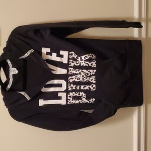 Ladies VS Pink sweatshirt, worn once,   XS, black